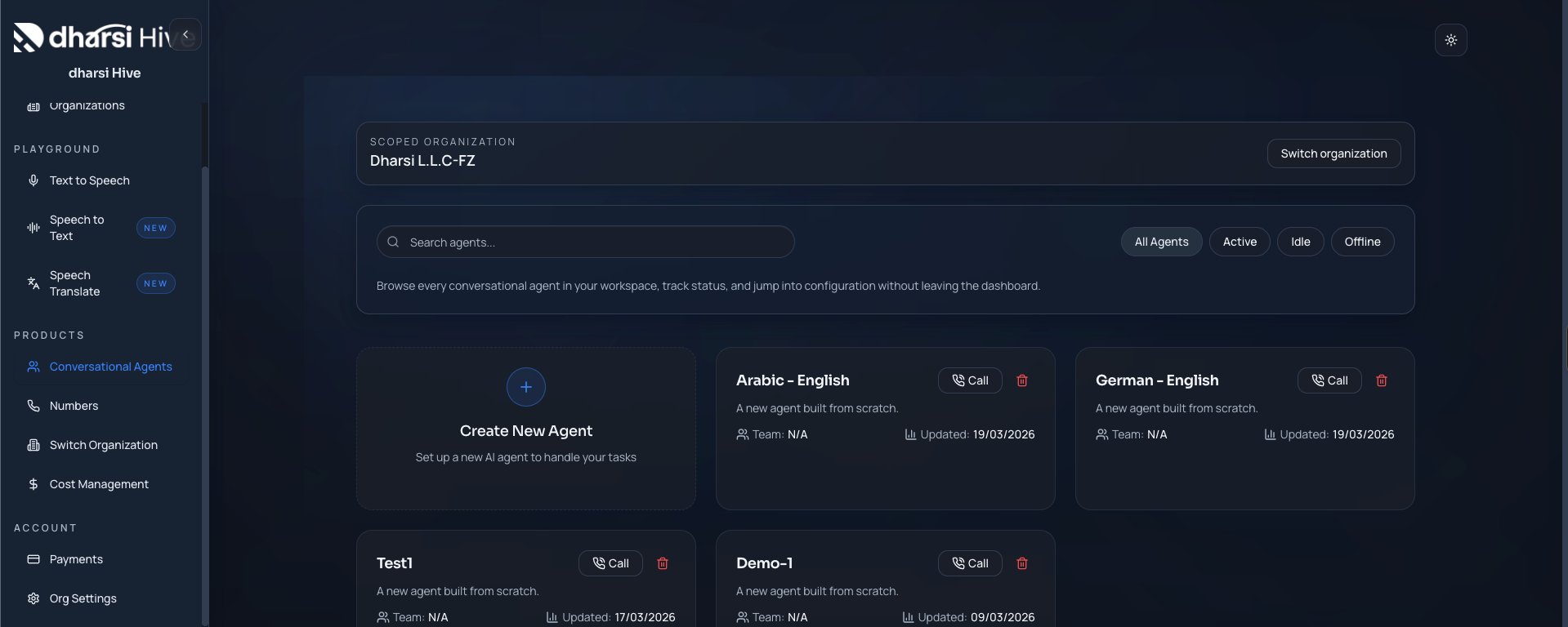 dharsi Hive Agent Portal